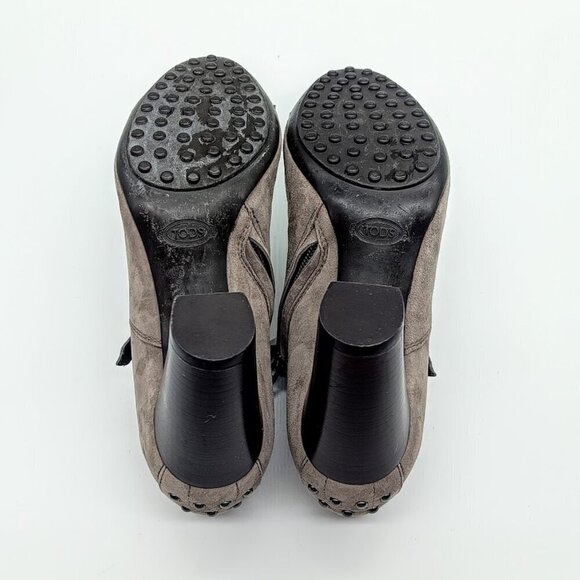 Tod's Italian Suede Leather Toe Studded Heel Boots - EU 35 - Picture 9 of 12